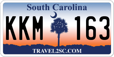 SC license plate KKM163