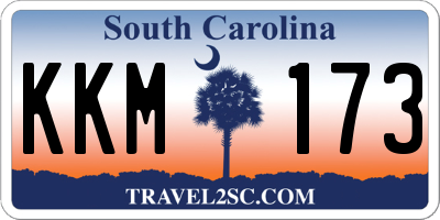 SC license plate KKM173