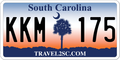 SC license plate KKM175