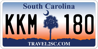 SC license plate KKM180