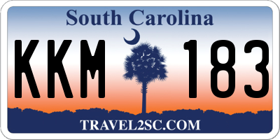 SC license plate KKM183