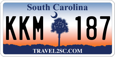 SC license plate KKM187