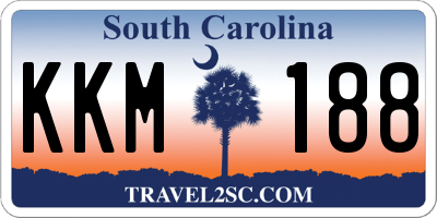 SC license plate KKM188