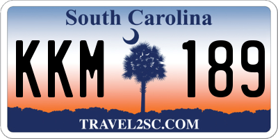 SC license plate KKM189