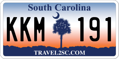 SC license plate KKM191