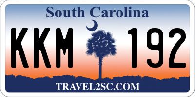 SC license plate KKM192