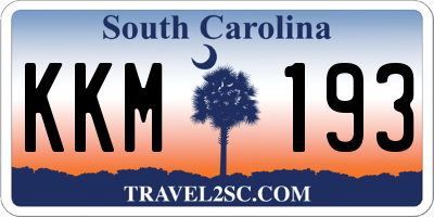 SC license plate KKM193