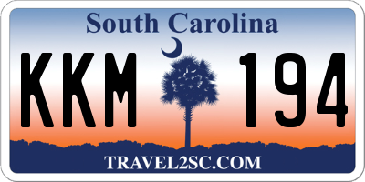SC license plate KKM194