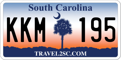 SC license plate KKM195