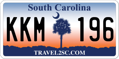 SC license plate KKM196
