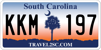 SC license plate KKM197