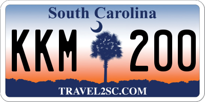 SC license plate KKM200