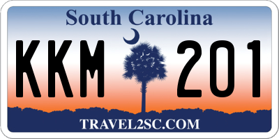 SC license plate KKM201
