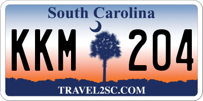 SC license plate KKM204