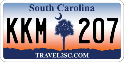 SC license plate KKM207
