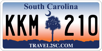 SC license plate KKM210