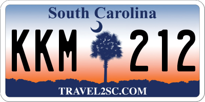 SC license plate KKM212