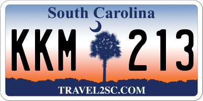 SC license plate KKM213