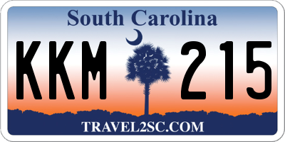 SC license plate KKM215