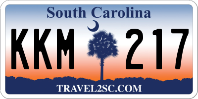SC license plate KKM217