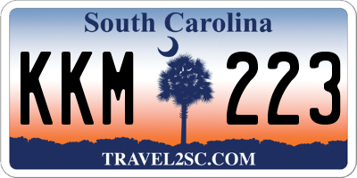 SC license plate KKM223