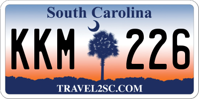 SC license plate KKM226