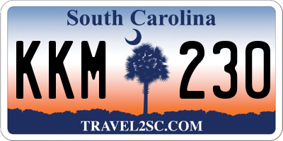 SC license plate KKM230