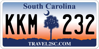 SC license plate KKM232