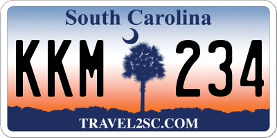 SC license plate KKM234
