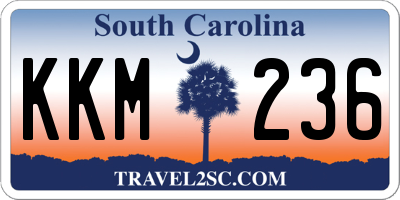 SC license plate KKM236