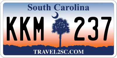 SC license plate KKM237