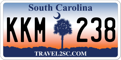 SC license plate KKM238