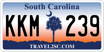 SC license plate KKM239
