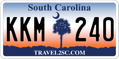 SC license plate KKM240