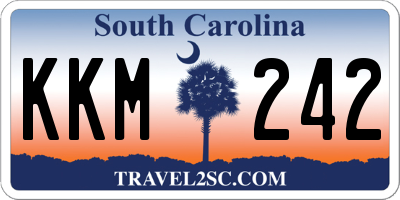 SC license plate KKM242