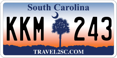 SC license plate KKM243