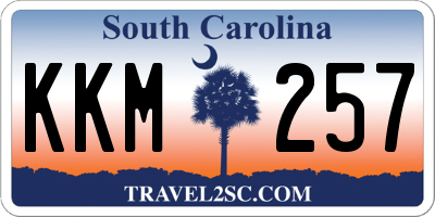 SC license plate KKM257