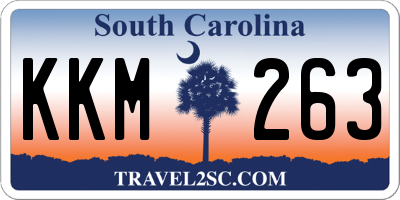 SC license plate KKM263