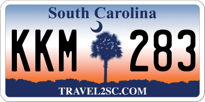 SC license plate KKM283