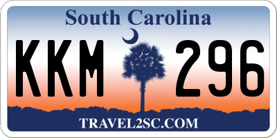 SC license plate KKM296
