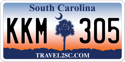 SC license plate KKM305