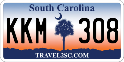 SC license plate KKM308