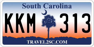 SC license plate KKM313