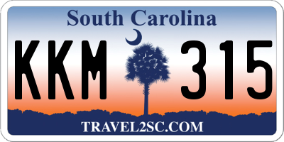 SC license plate KKM315