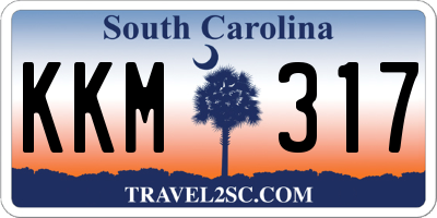 SC license plate KKM317