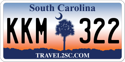 SC license plate KKM322