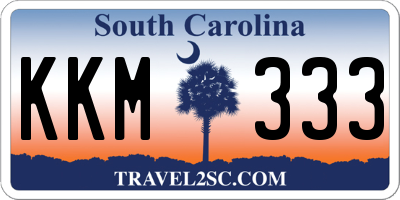 SC license plate KKM333