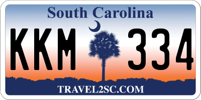 SC license plate KKM334
