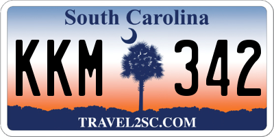 SC license plate KKM342