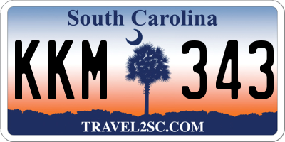 SC license plate KKM343